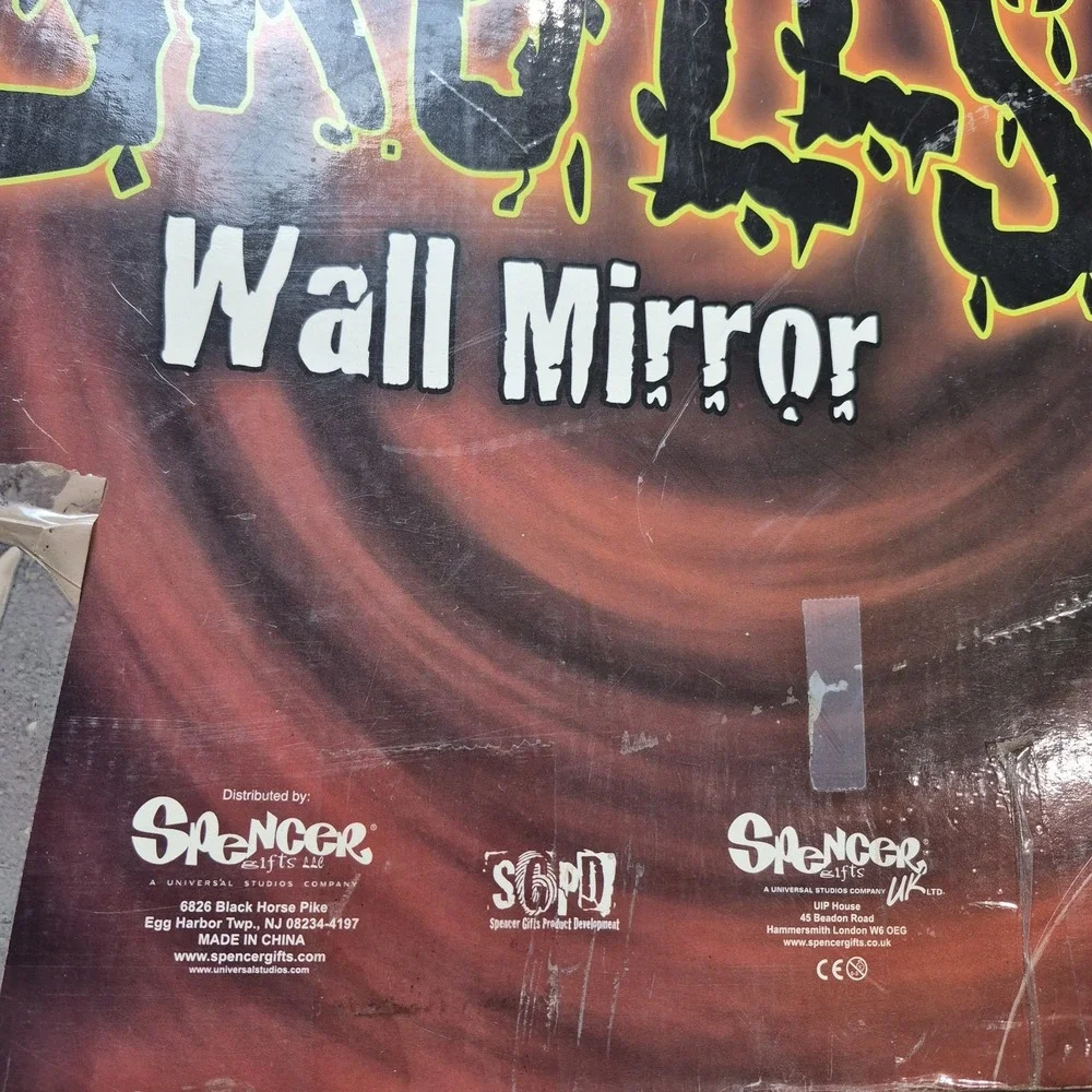 VTG Spencer Gifts Demon Skulls Wall Mirror Gargoyle Gothic Y2K Mall Goth Decor